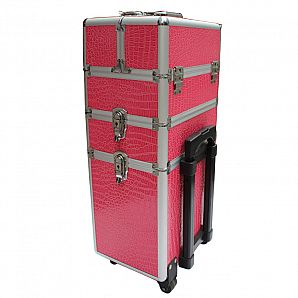 Maßgefertigter Kosmetikkoffer mit Trolley / Schminkkoffer